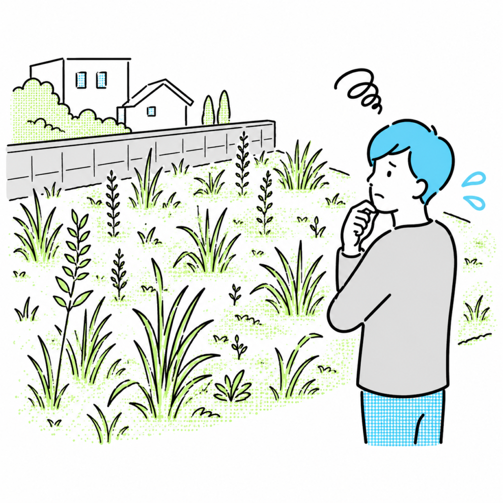 空き地の管理が大変なイラスト