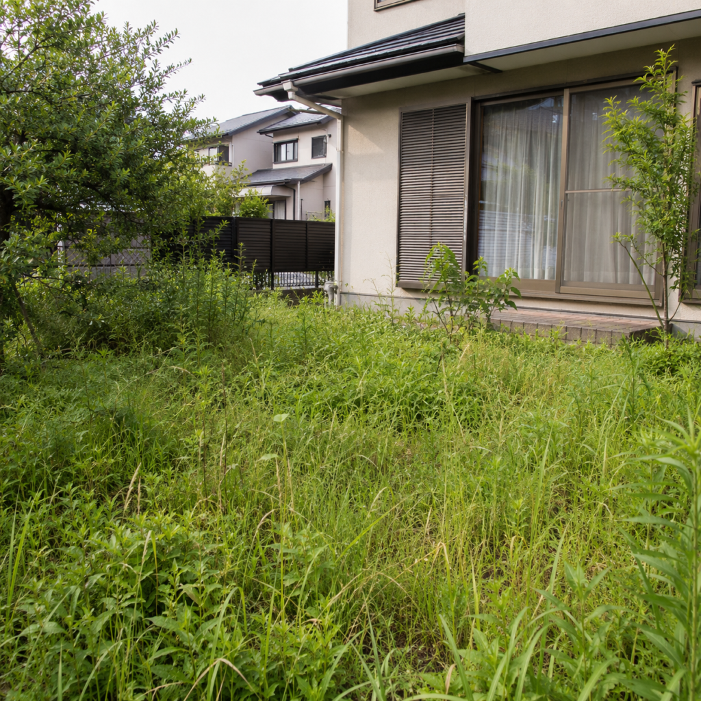 ご自宅の庭の草刈りイメージ