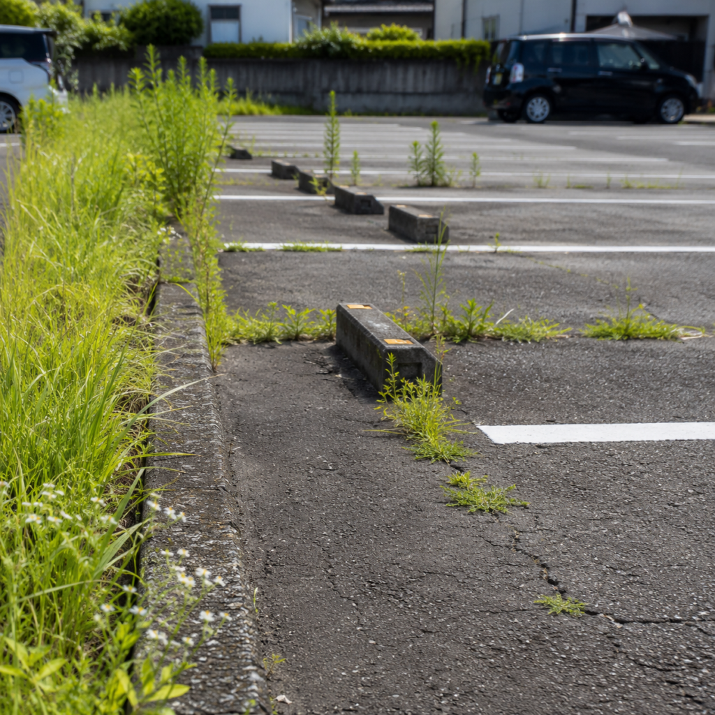 駐車場の草刈りイメージ